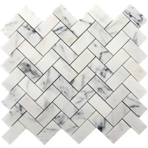 Cancos Tile Herringbone Series Blu Cielo Honed tile
