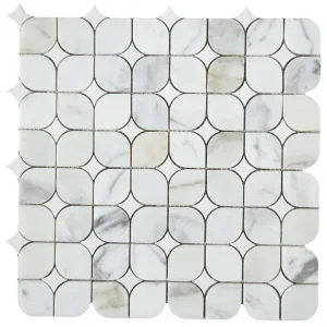 Cancos Tile Palme Diamond Series Calacatta Gold Thassos Polished tile